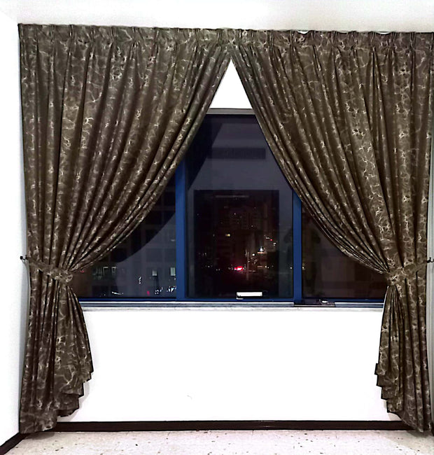 Manual curtain self design blackout with Manual rail